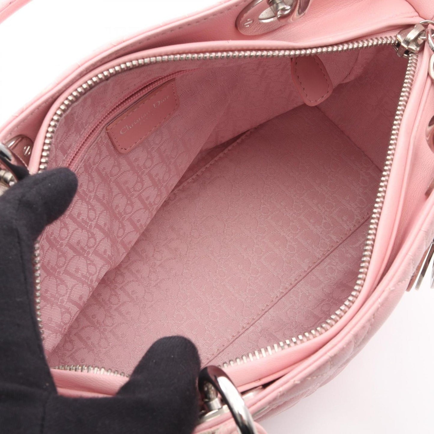 Christian Dior Pink Leather Handbag ()