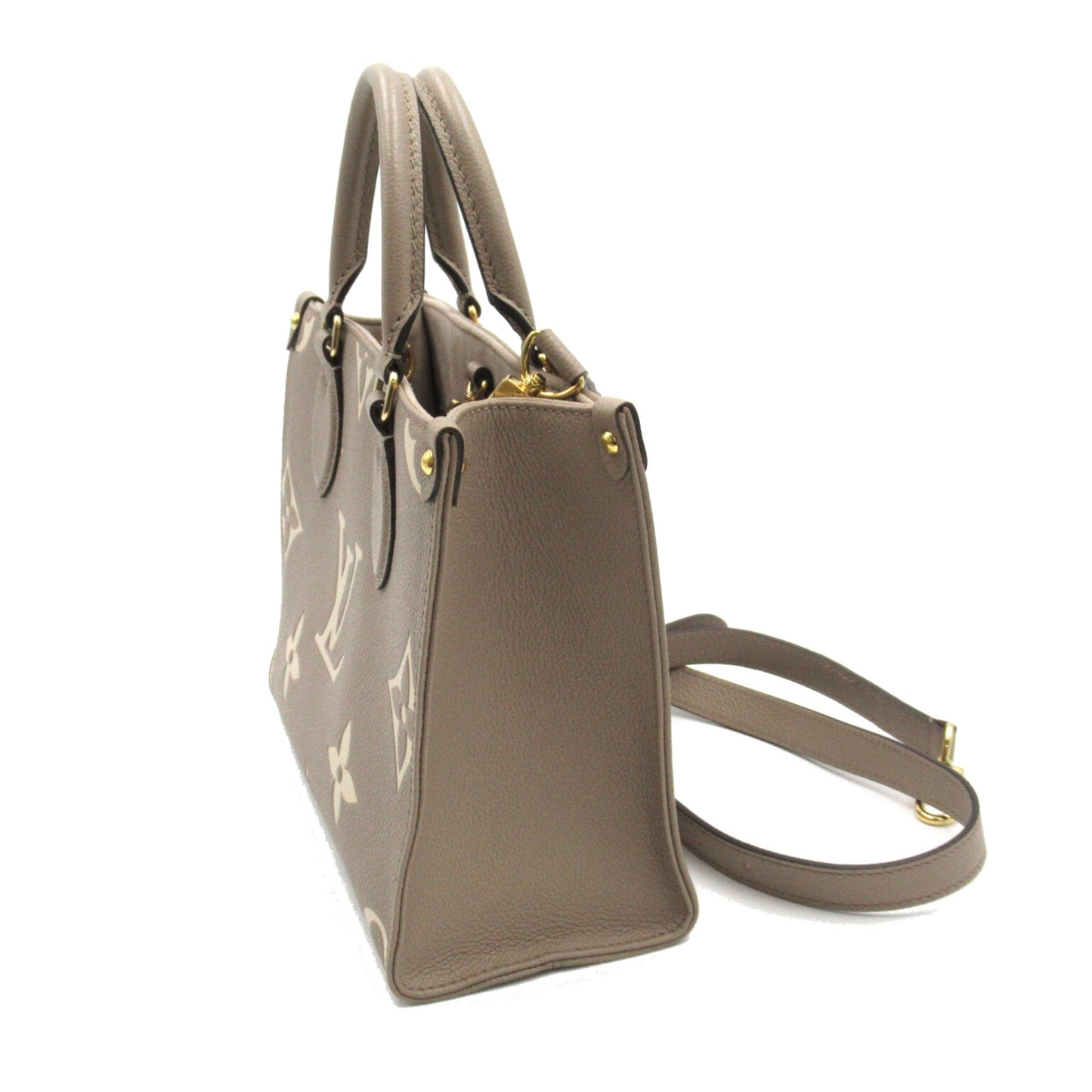 Louis Vuitton On the Go PM Beige Turtle claim Monogram empreinte leather M45779