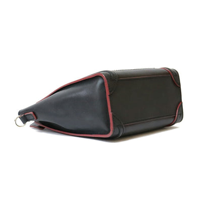 Celine Handbag Shoulder Bag, Luggage Nano Shopper Black Pink Women's Calf