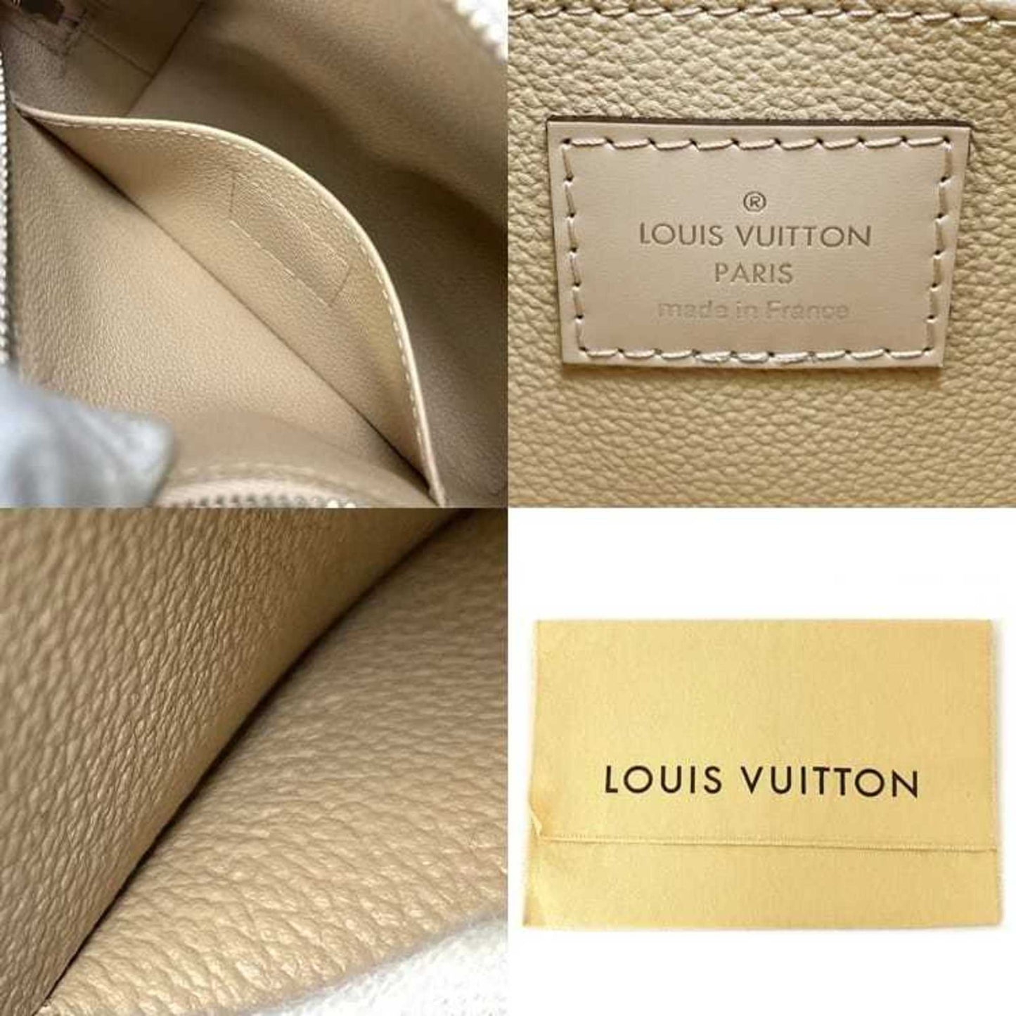 LOUIS VUITTON Pouch Pochette Tick Beige Dune Epi M41350 Leather SR3165