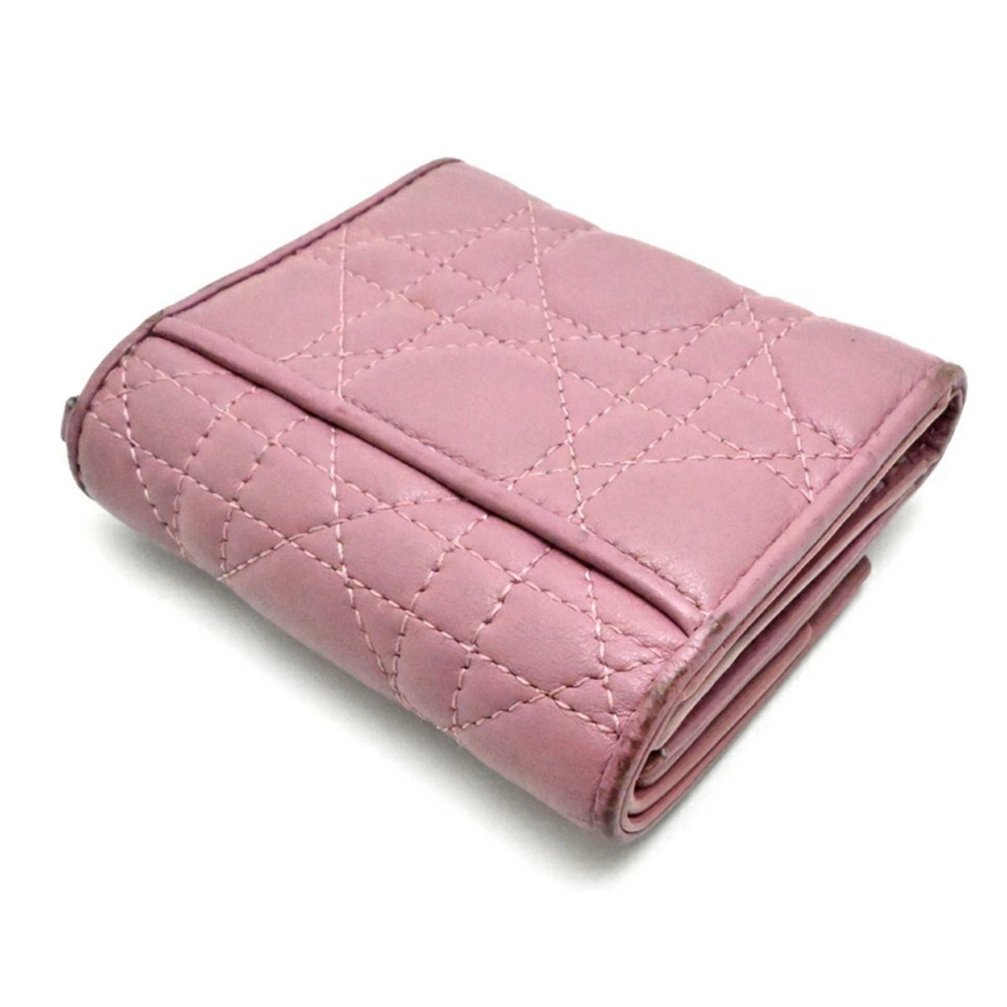 Christian Dior Pink Leather Wallet (Tri-Fold) ()