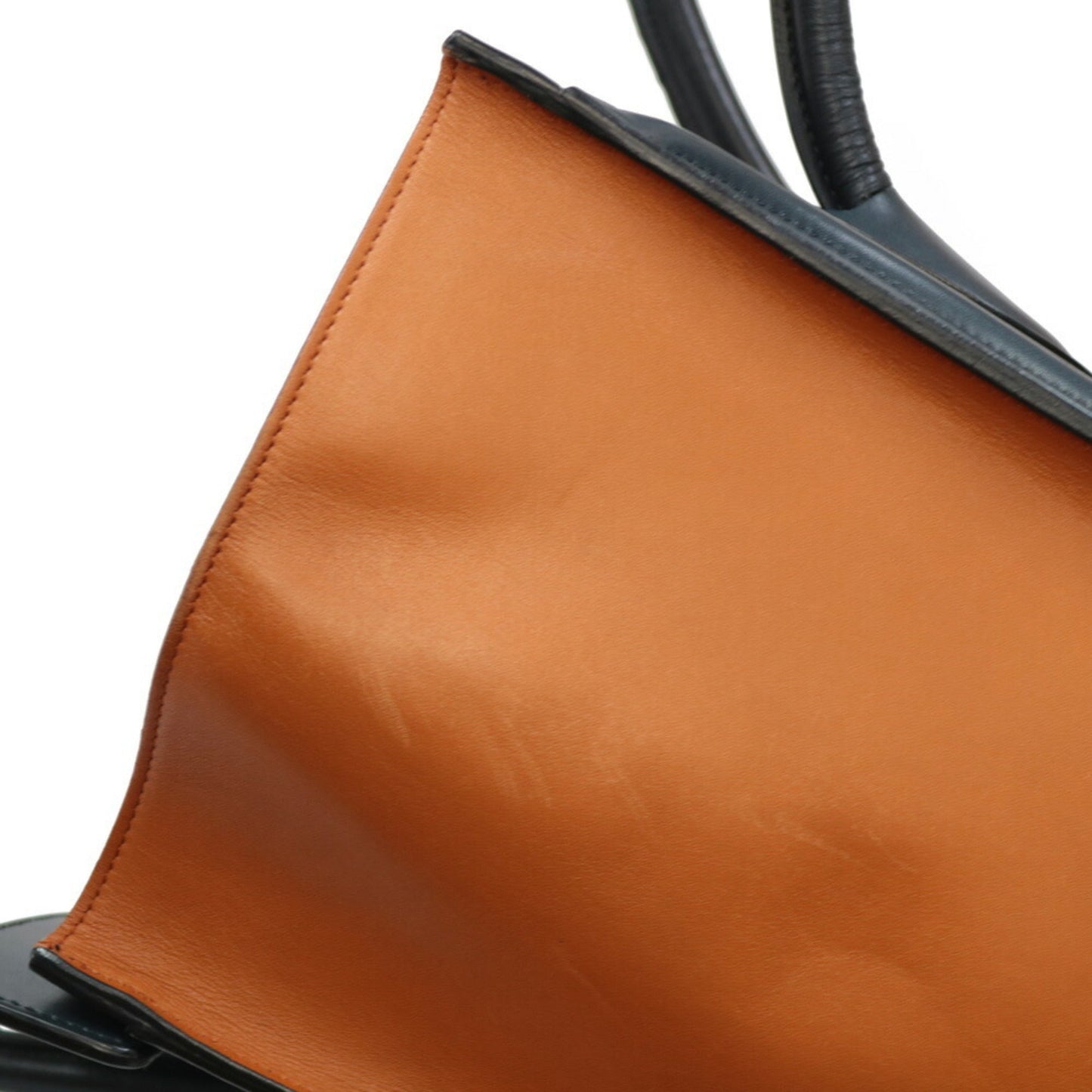 Celine Handbag Luggage Micro Shopper Multicolor Orange Ladies