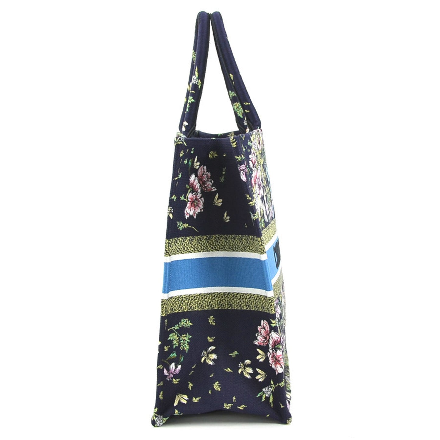 Christian Dior Navy Canvas Handbag Tote Bag ()