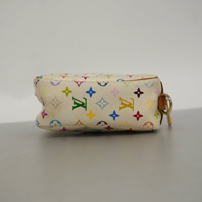 Louis VuittonAuth  Monogram Multicolore True Swapiti M58033 Women's Pouch Blanc