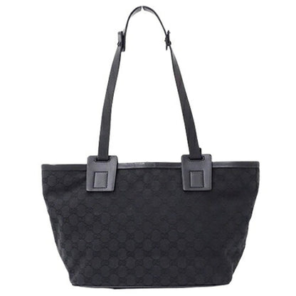 Gucci Black Gg Canvas Shoulder Bag Tote Bag
