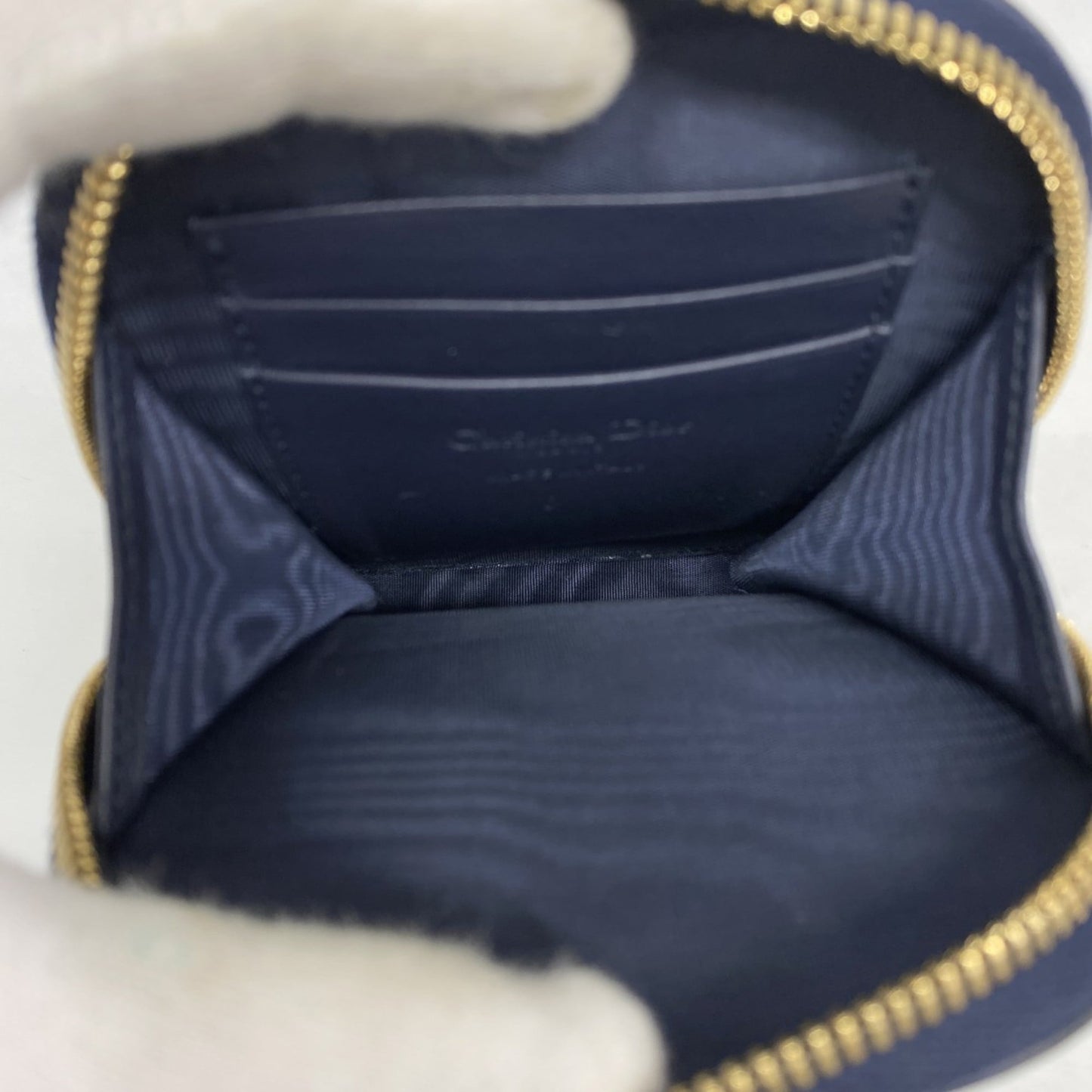 Christian Dior Navy Red Color Leather Shoulder Bag ()