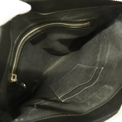 Gucci  474137 Men's PVC,Leather Shoulder Bag Black