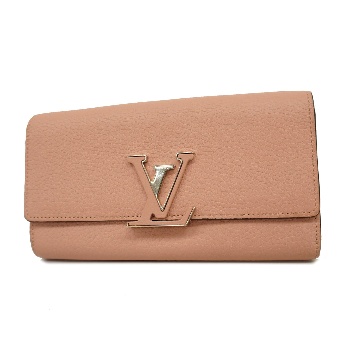 Louis VuittonAuth  Taurillon Portofeuil Capsine M61250 Women's Long Wallet