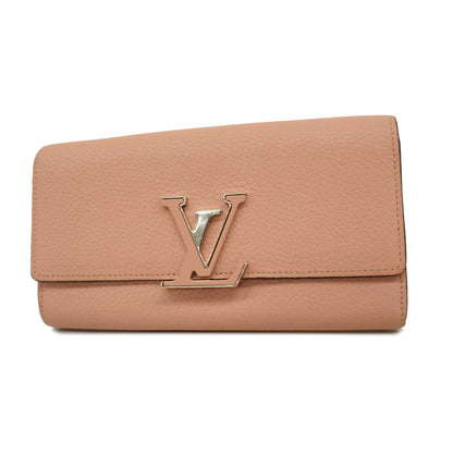 Louis VuittonAuth  Taurillon Portofeuil Capsine M61250 Women's Long Wallet