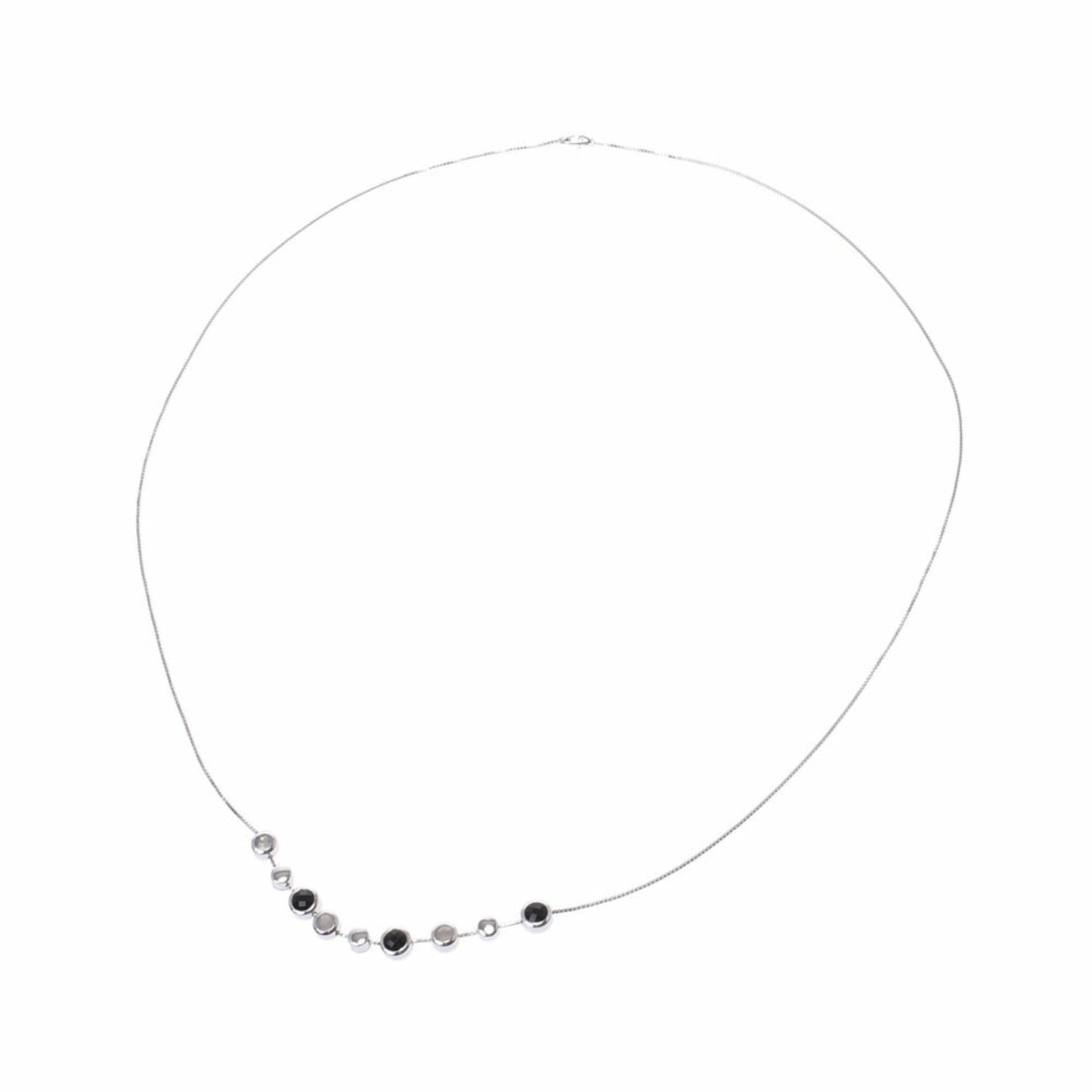 Celine Ladies K18WG / Colored Stone Necklace
