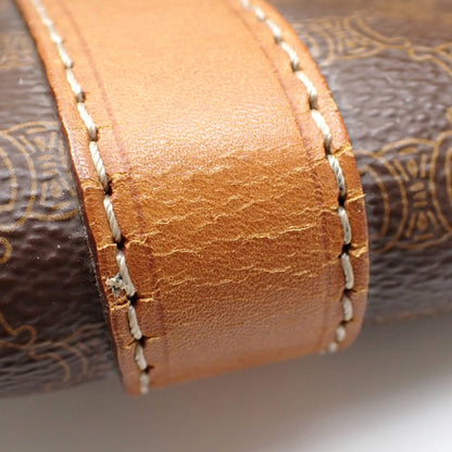Celine Boston Bag Women's Brown PVC Leather Macadam