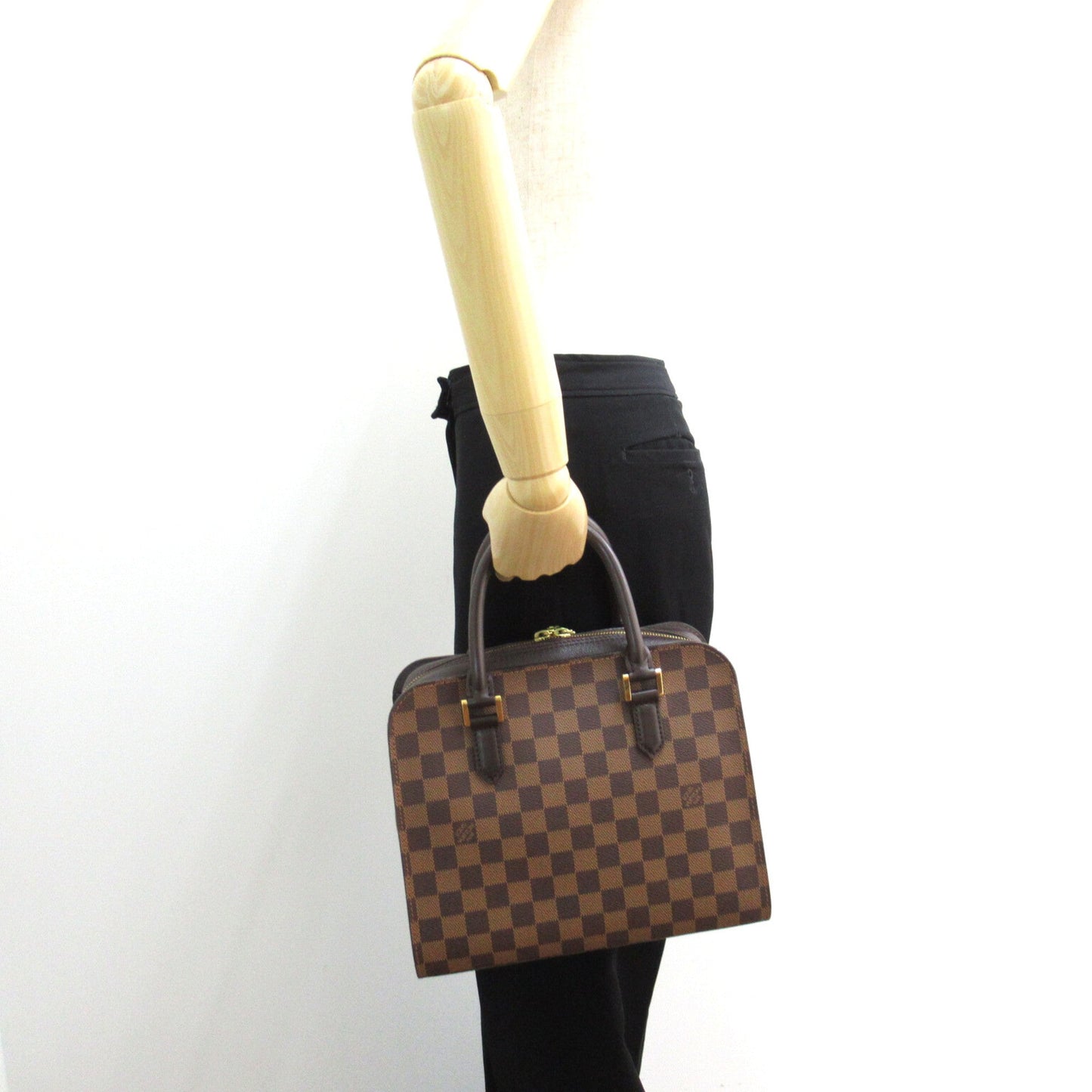 LOUIS VUITTON Triana Brown Ebene Damier PVC coated canvas N51155