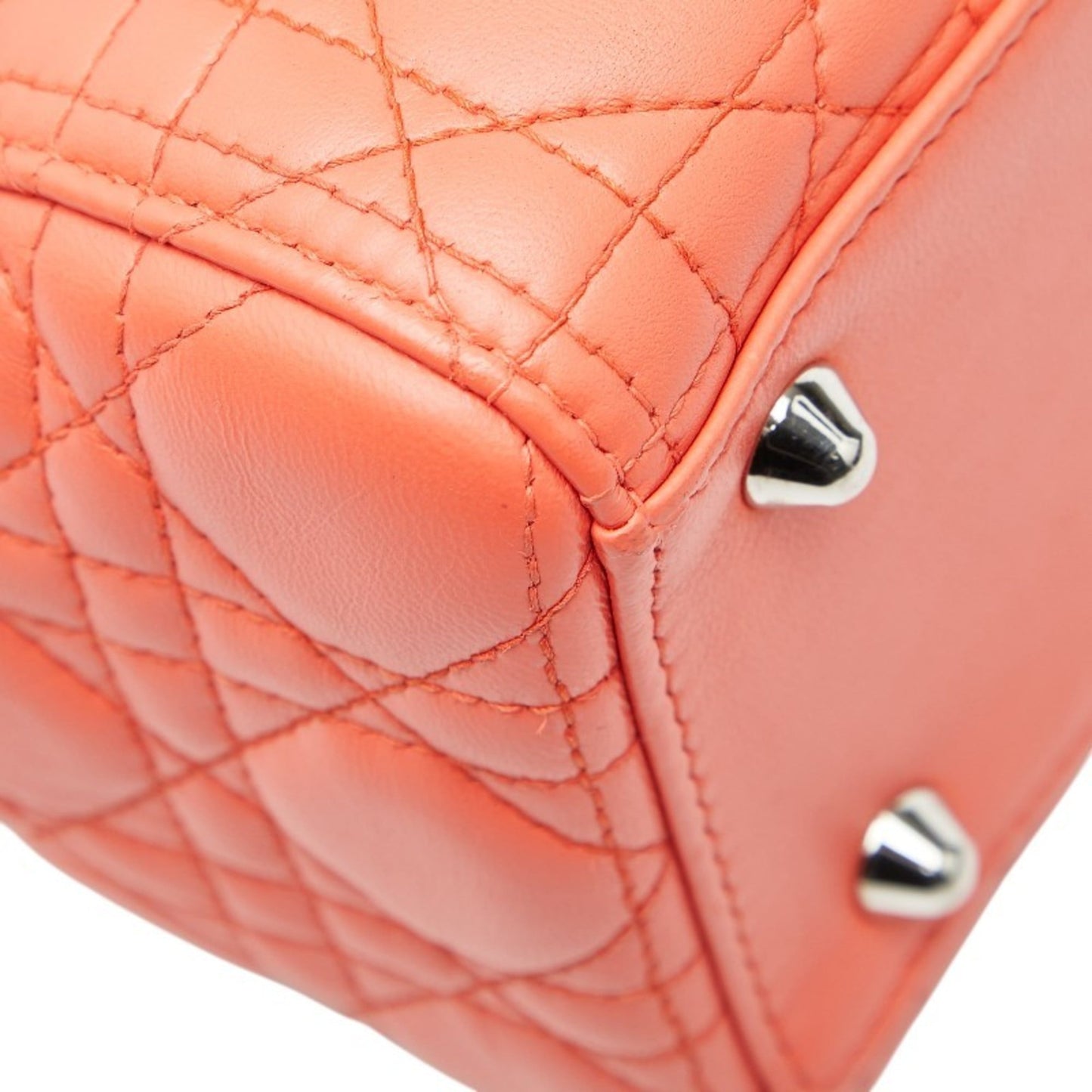 Christian Dior Orange Leather Handbag Shoulder Bag ()