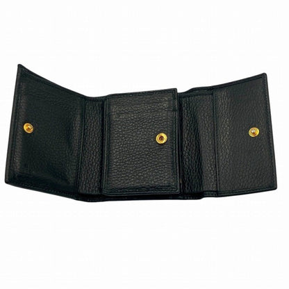 Gucci Black Leather Wallet (Tri-Fold)