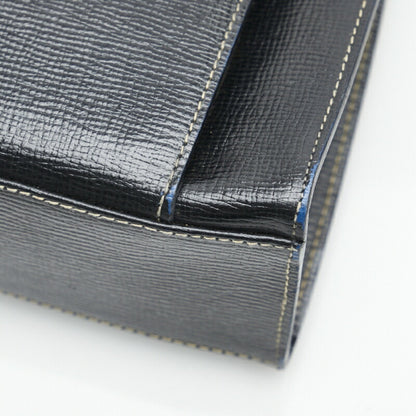 Celine tote bag shoulder black leather ladies