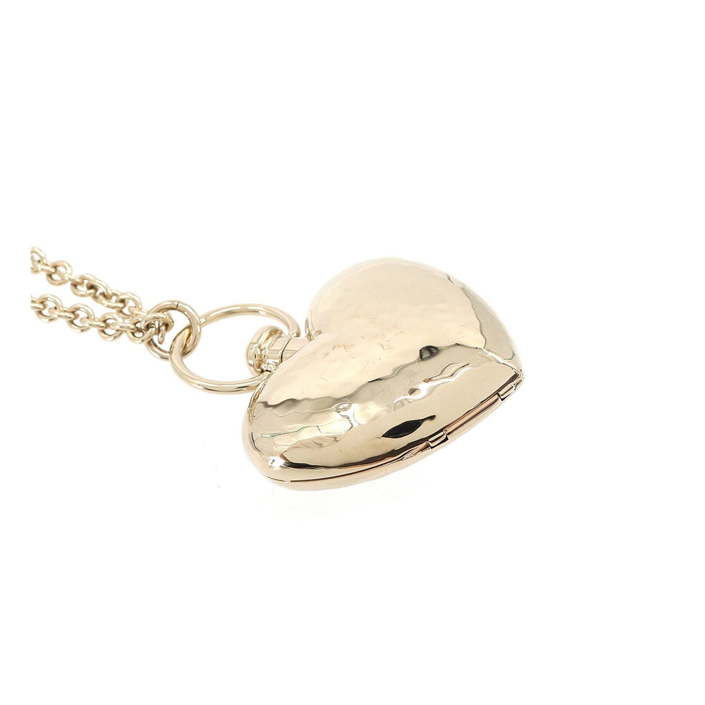 Chanel Heart Coco Mark Locket Long Necklace Gold B22C Accessories