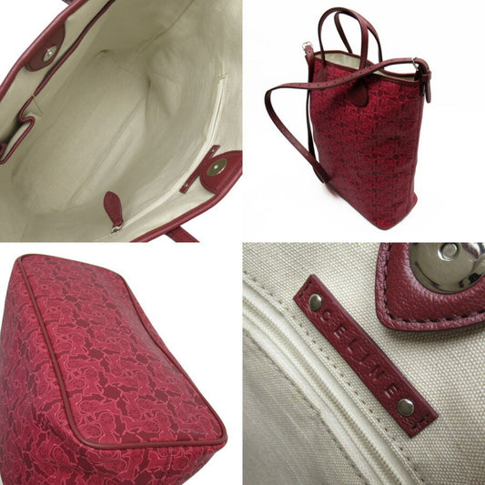 Celine Handbag Shoulder Bag 2Way Saluki Logogram PVC Leather
