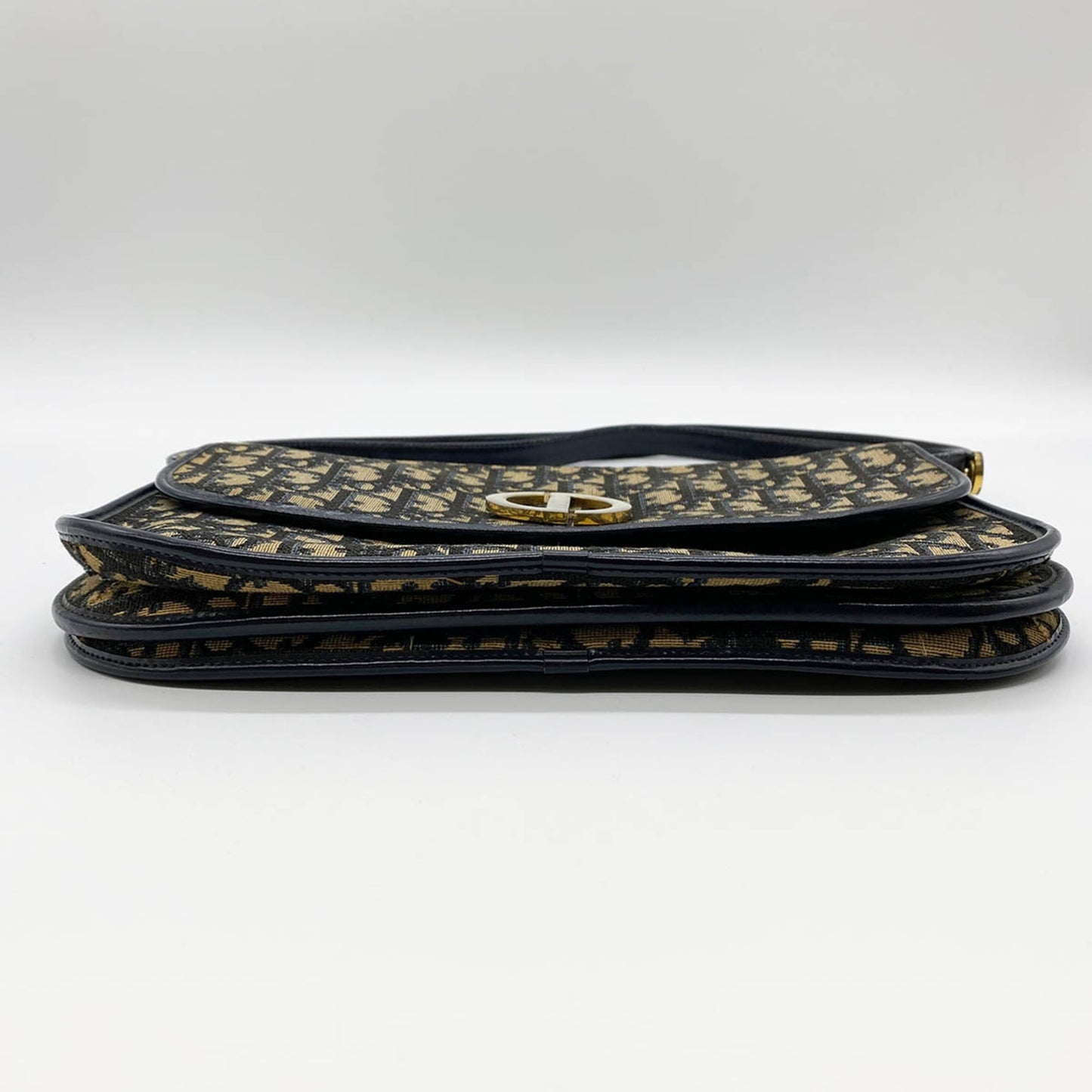 Christian Dior Navy Canvas Shoulder Bag ()