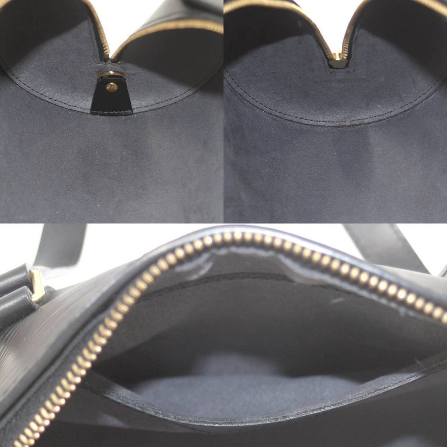 LOUIS VUITTON Souflot HandBag Epi Noir M52222 MI1003