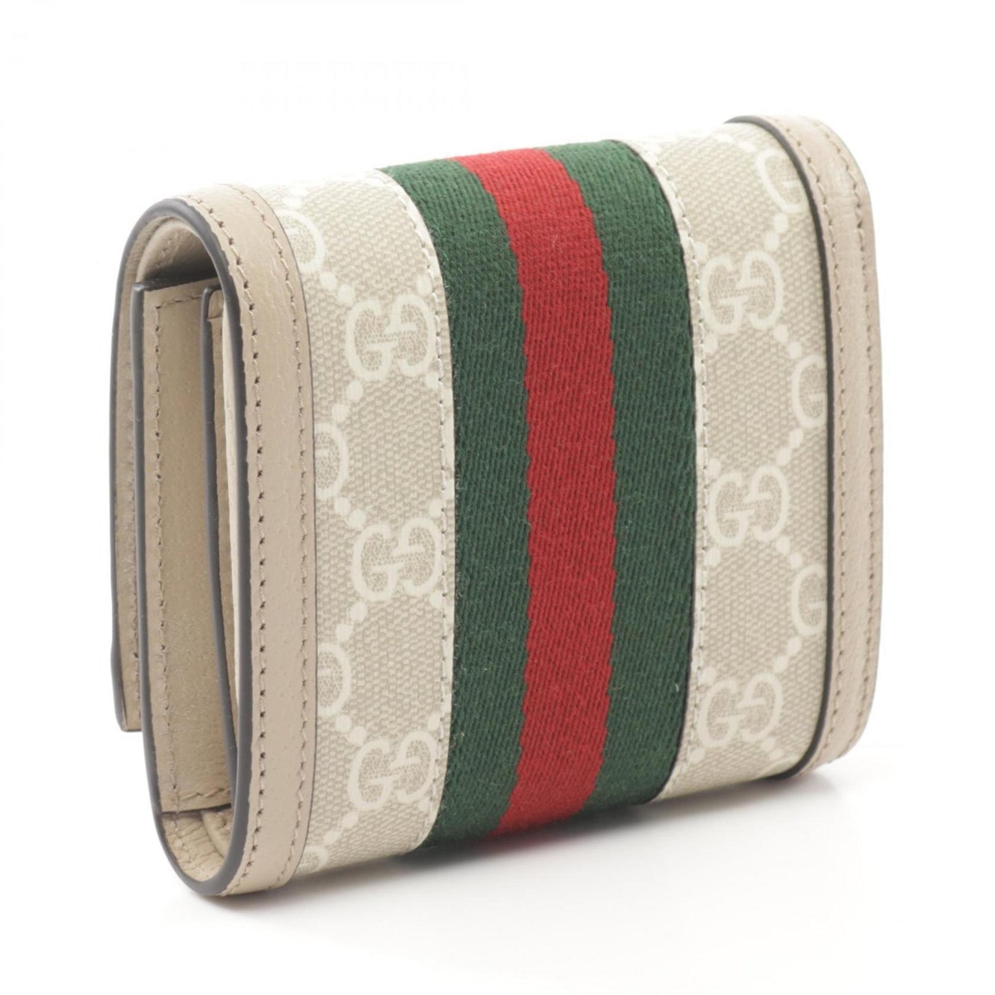 Gucci Beige Multi-Color Coated Canvas Pvc Leather Wallet (Bi-Fold)