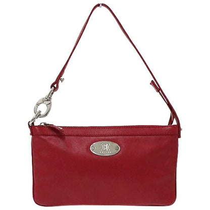 Celine bag ladies handbag hand pouch leather red micro