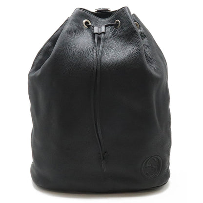 Gucci Black Leather Backpack