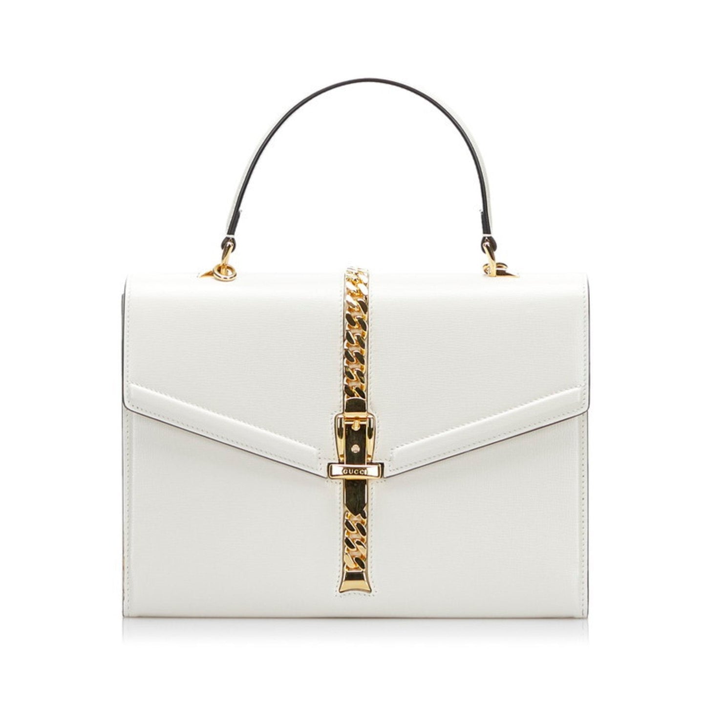 Gucci handbag shoulder bag 602781 white leather ladies Gucci