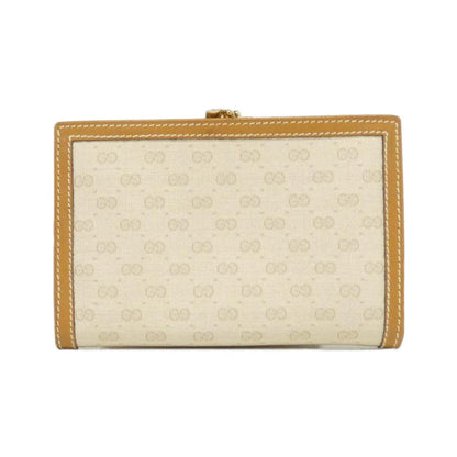 Gucci Beige Ivory Coated Canvas Wallet (Bi-Fold)