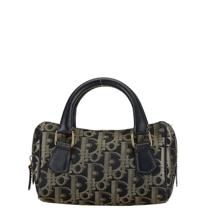 Christian Dior Navy Canvas Leather Handbag ()