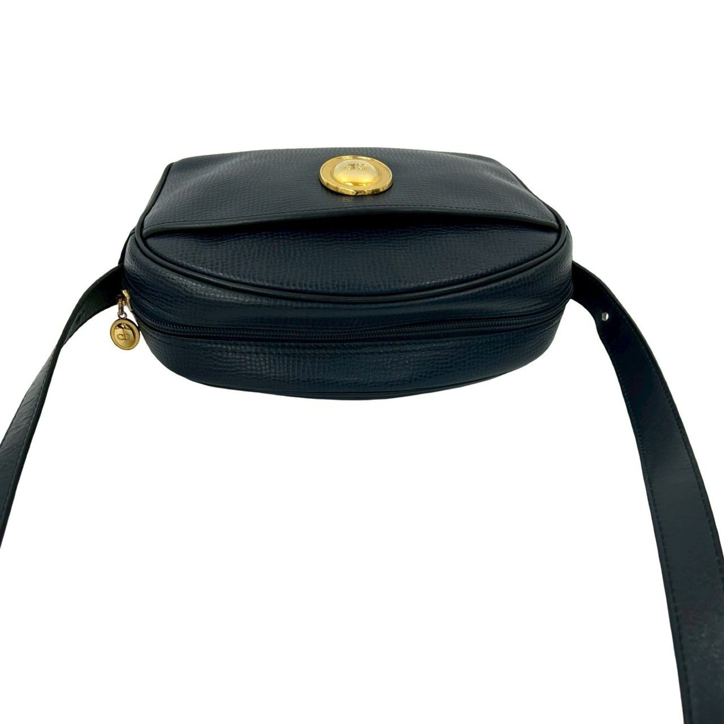 Christian Dior Navy Leather Pochette Shoulder Bag ()