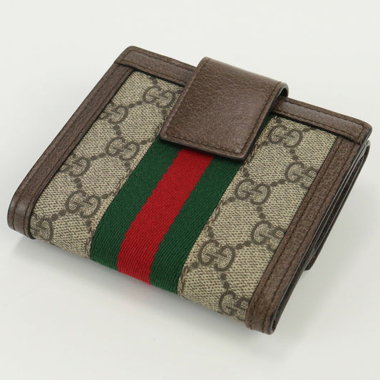 GUCCI GG French Flap Ophidia 523173 96IWG 8745 Bifold Wallet Supreme Women's