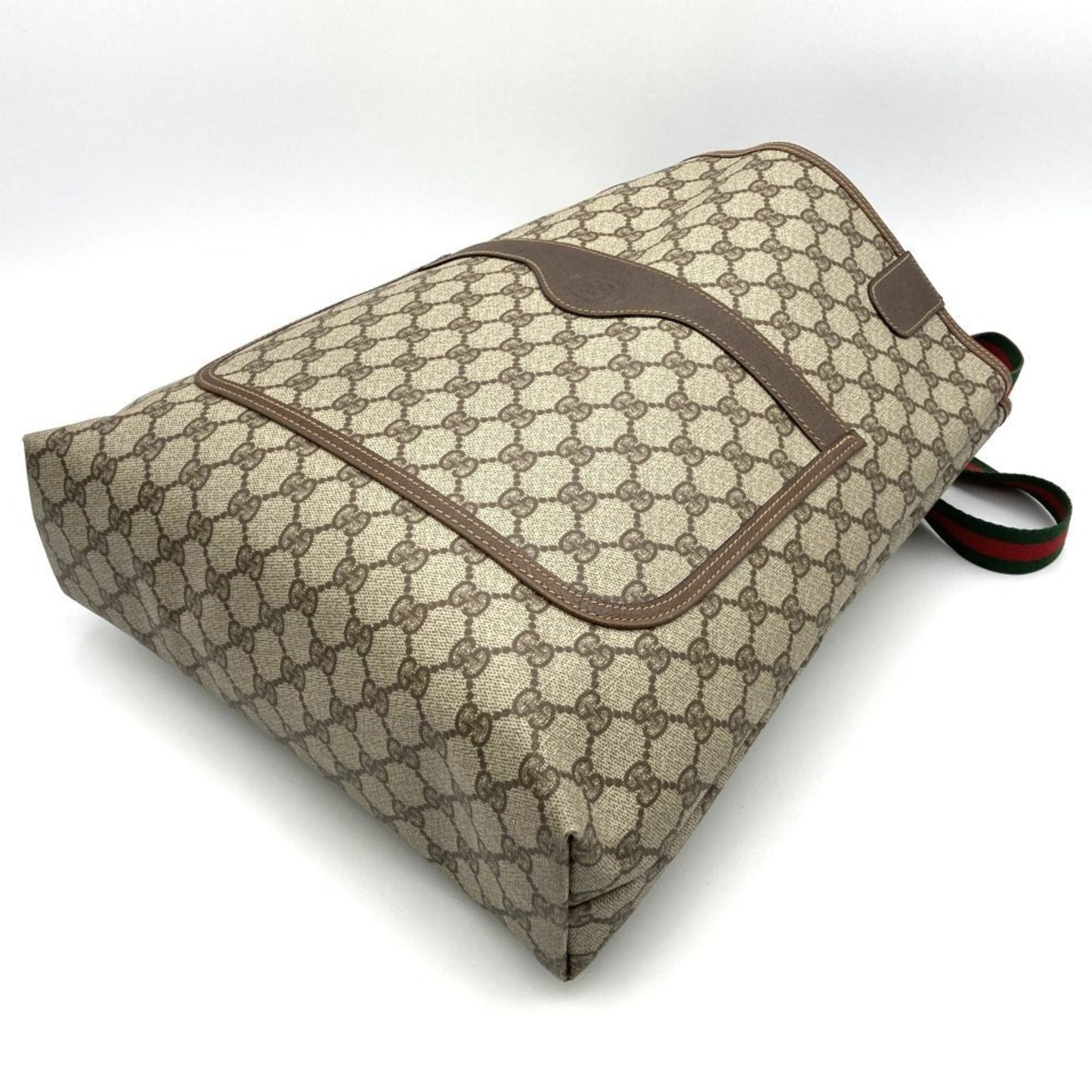 Gucci Sherry Line Brown Gg Supreme Leather Tote Bag