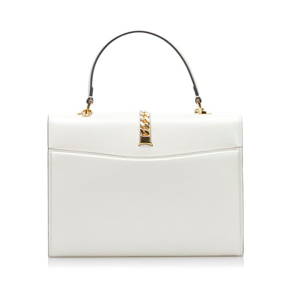 Gucci handbag shoulder bag 602781 white leather ladies Gucci