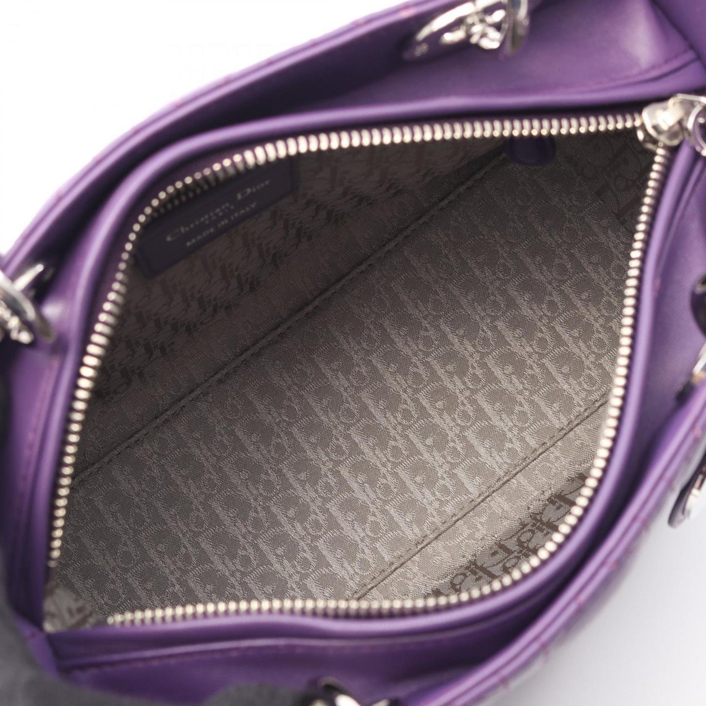 Christian Dior Purple Leather Handbag ()