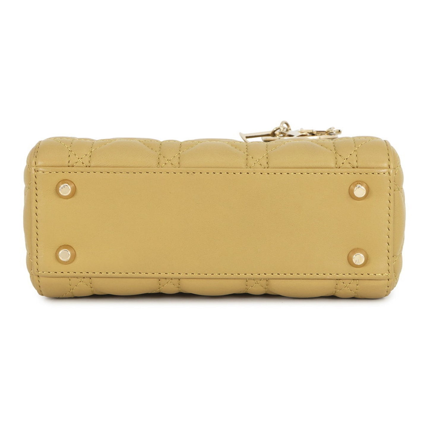 Christian Dior Lady Dior Olive Leather Handbag ()