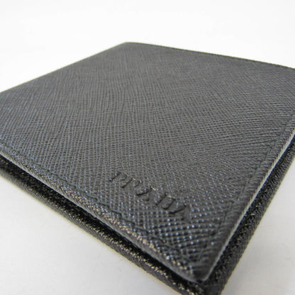 Prada Saffiano 2MO738 Men's Leather Wallet [bi-fold] Black