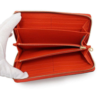 Gucci Orange Leather Long Wallet (Bi-Fold)