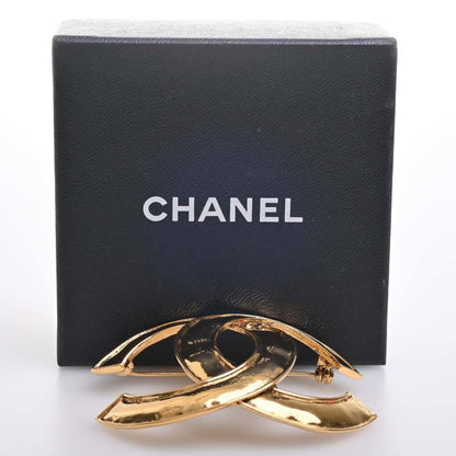 CHANEL Coco Mark Brooch Gold Ladies