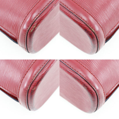 LOUIS VUITTON Lussac Tote Bag Epi Leather Red VI0975 Women's