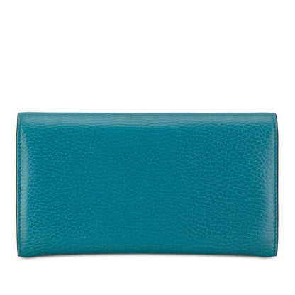Gucci Blue Turquoise Leather Coin Purse/Coin Case
