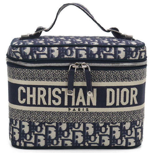 Christian Dior Navy Jacquard Handbag ()