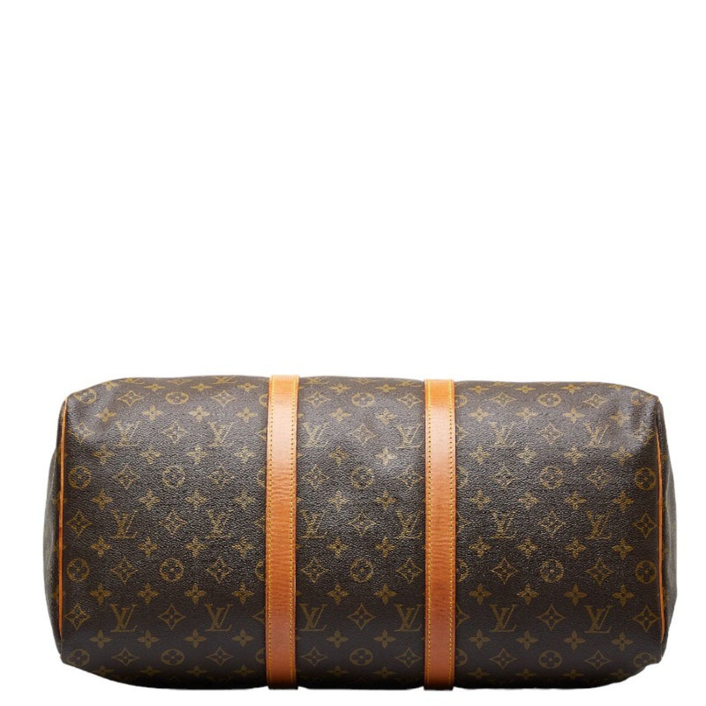 LOUIS VUITTON Monogram Keepall 50 Boston Bag M41426 Brown PVC Leather Ladies