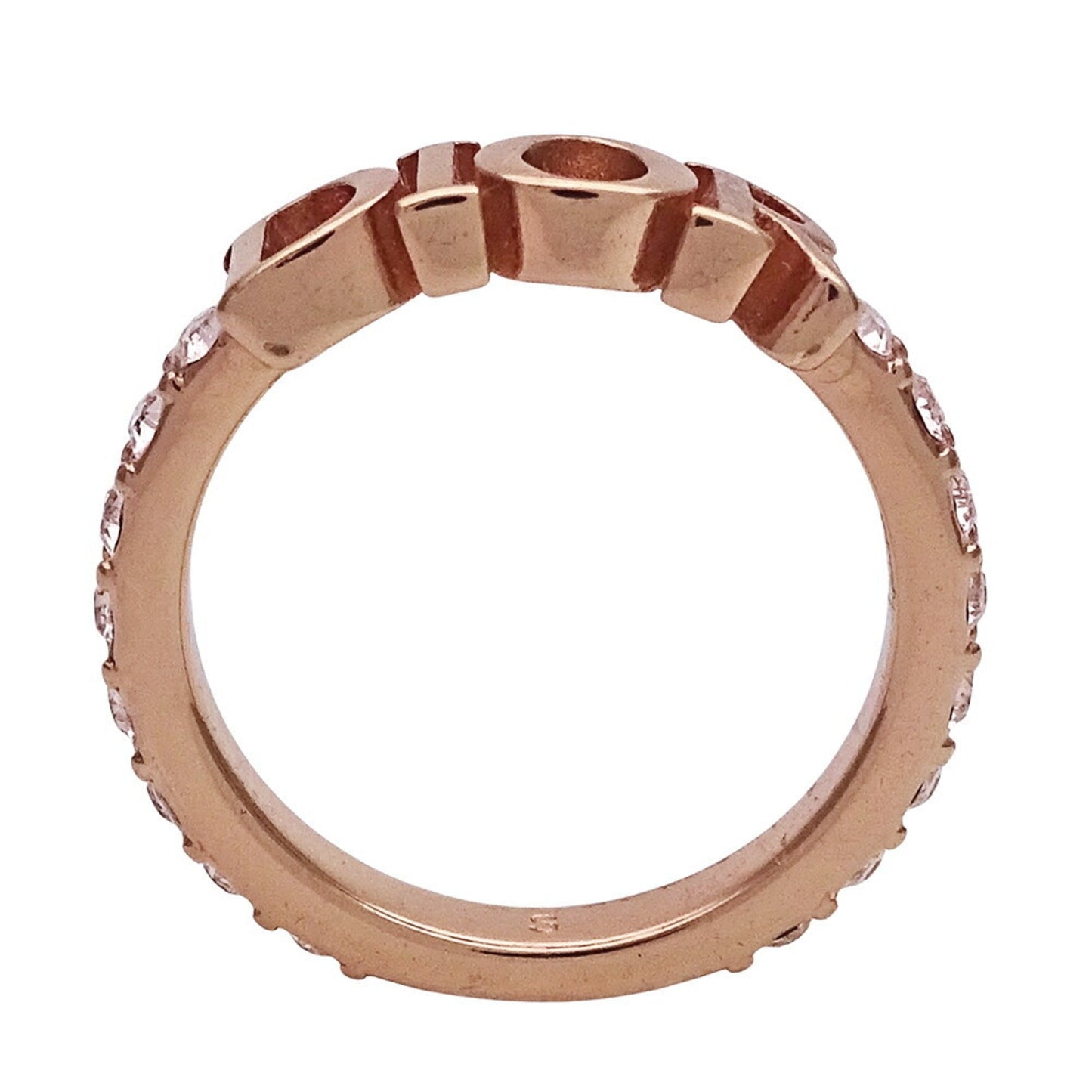 Christian Dior Pink Gold Metal Band Ring ()