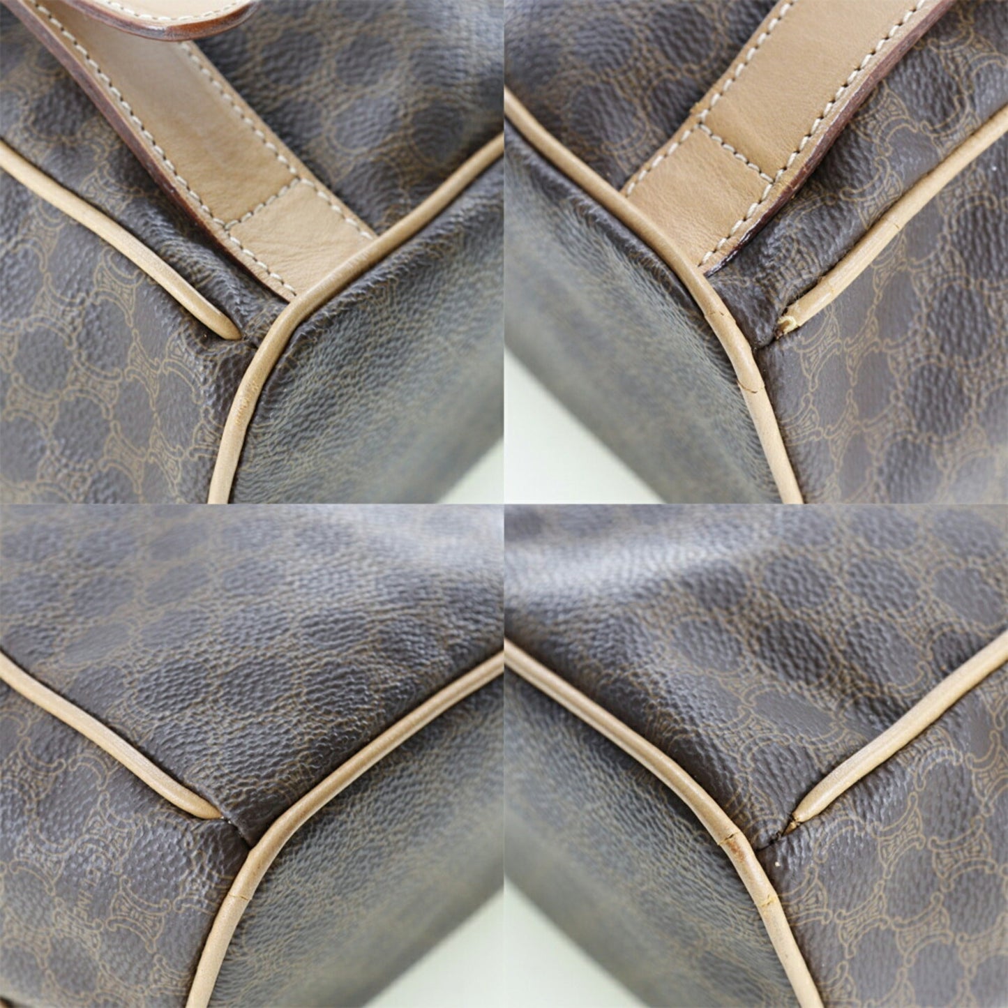 Celine Macadam rucksack daypack M16 PVC x leather tea ladies