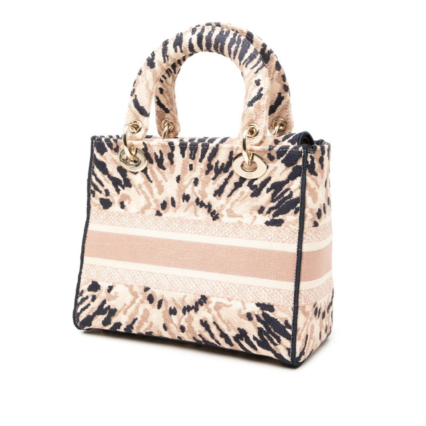 Christian Dior Navy Pink Canvas Handbag Shoulder Bag ()