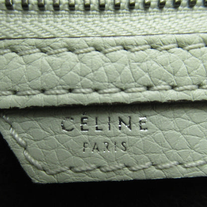 Celine luggage micro handbag Green cream green leather