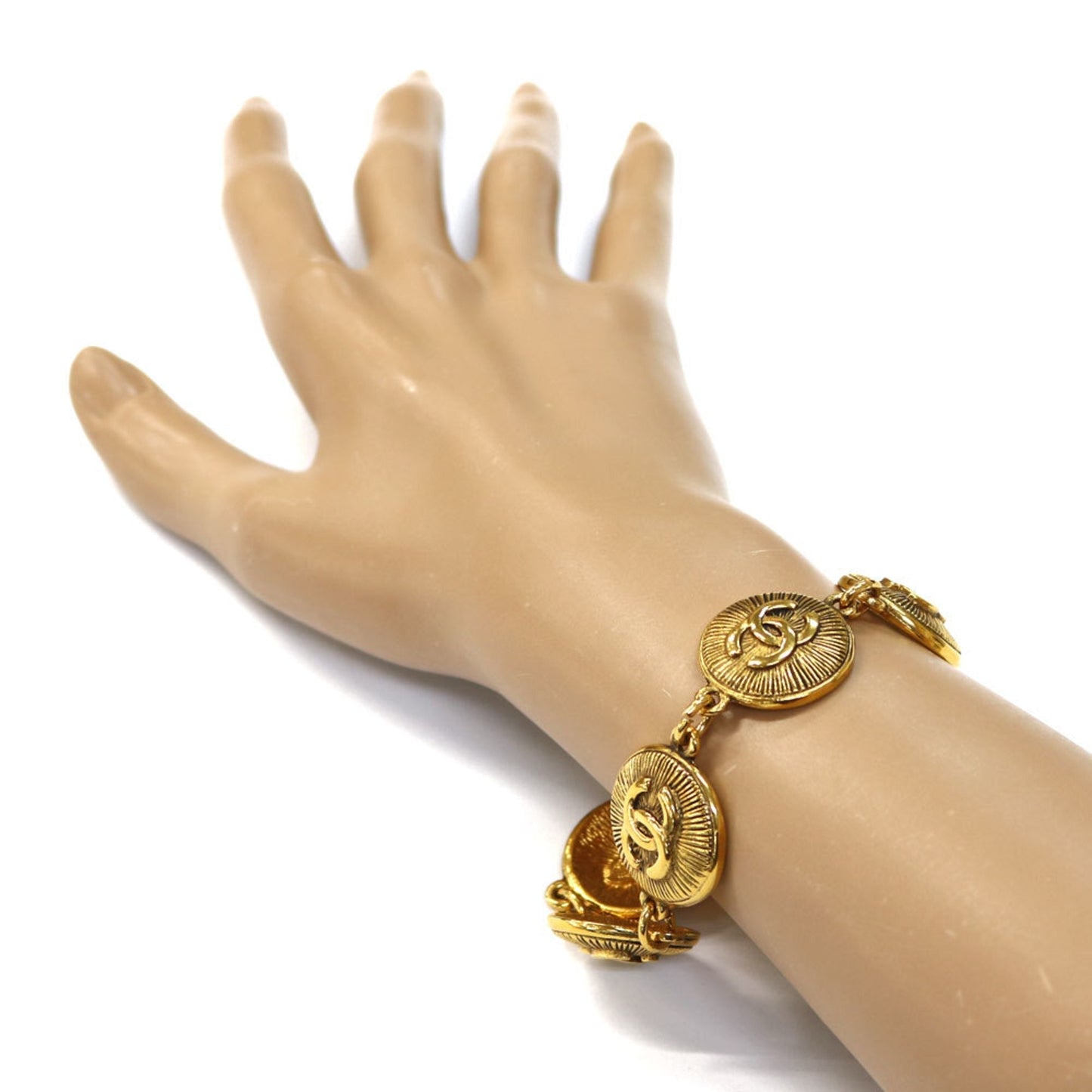 Chanel Bracelet Coco Mark Charm Gold Ladies Metal Accessory
