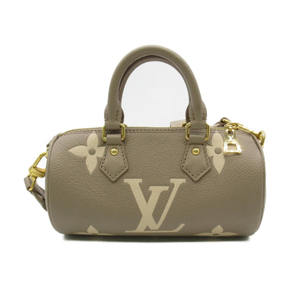 LOUIS VUITTON Papillon BB Shoulder Bag Beige Turtle claim Monogram empreinte leather M46031