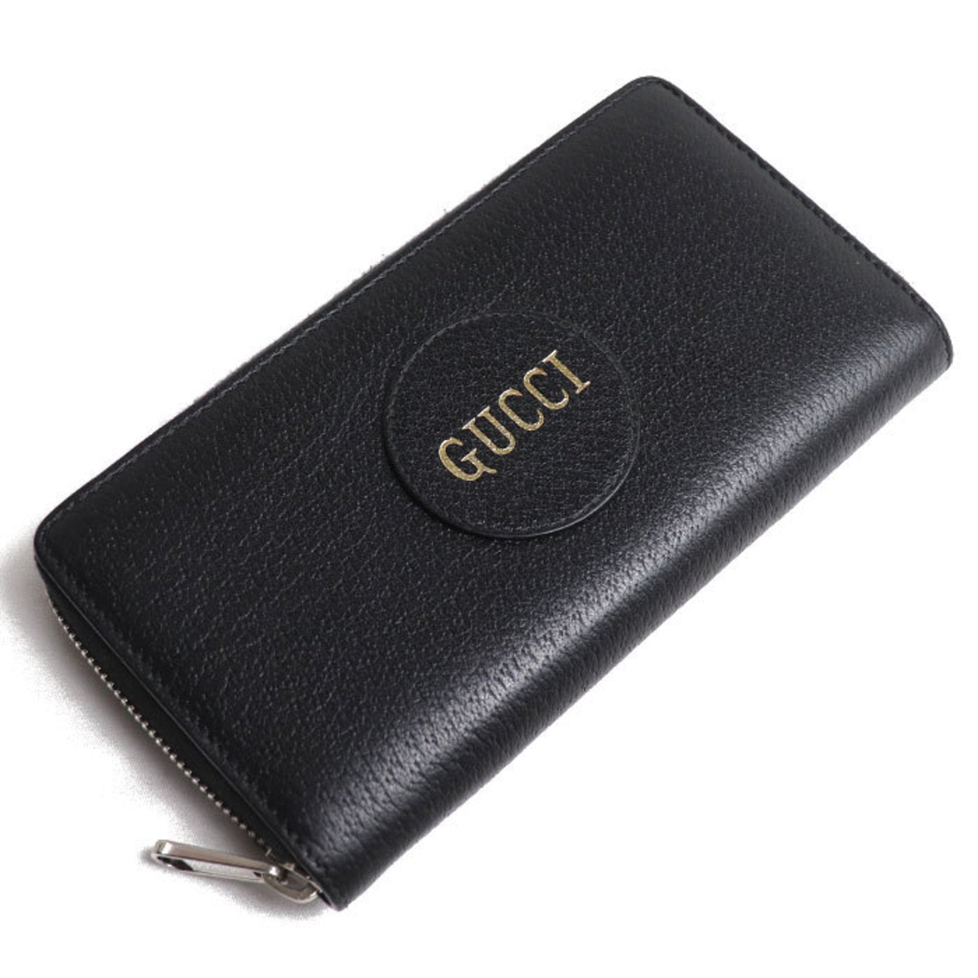 Gucci Black Leather Long Wallet (Bi-Fold) ()