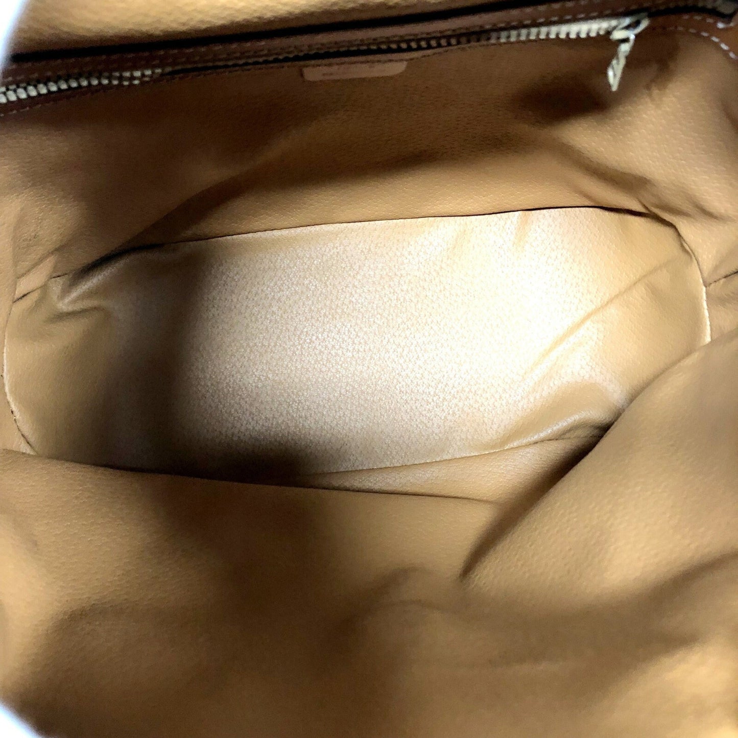 Celine rucksack Macadam PVC leather brown gold metal fittings ladies